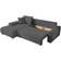 Nelly Dark Gray Sofa 3-Sitzer