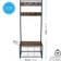 House of Home Coat Rack Stand Rustic Brown/Black Hallway Furniture & Accessory