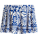 H&M Crinkled Jersey Shorts - Bright Blue/White Patterned