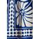 H&M Crinkled Jersey Shorts - Bright Blue/White Patterned