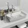 vidaXL Lavandino 71x38x13,5 cm In Ceramica Argento