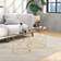 Homcom Tables Set of 2 Side End with Glass Top Gold Tone Nesting Table
