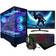 Asc Technology Gaming PC Bundle Intel Core i7 RTX 3050 6GB Graphics 16GB RAM 256GB SSD + 1TB HDD WiFi Windows 11 500W 80+ PSU Black 9 Fan RGB Case 22” Monitor