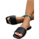 Shein WRCVS Women's Summer Flat Sandals Solid Black Braided Strap Flat Slippers Sexy Party Beach Shoes With Square Toe For Travel