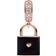 Pandora Love Padlock Dangle Charm - Rose Gold/Black/Transparent