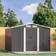 Living and Home Charcoal Black Apex Metal Shed 8 X 6 ft (Building Area )