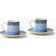 H&M 2-Pack And Saucer - Blue Espresso Cup 2pcs