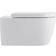 Duravit ME by Starck Wand-WC Rimless Set, Farbe: Weiß mit Wondergliss