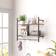 Homcom Unit with 4 Hooks Grey Wall Shelf 80cm