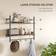 Homcom Unit with 4 Hooks Grey Wall Shelf 80cm