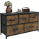 Shein Chest of drawers with 5 drawers, wardrobe, fabric drawers with handles, metal frame Brown Chest of Drawer 100.1x54.6cm
