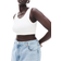 H&M Short Ribbed Tank Top - White