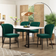 Flieks 5 Piece Green/White Dining Set 80x140cm 5pcs