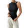 Shein Clasi Damen Ärmellos Minimalistisches Slim Fit Lässig Trägershirt mit Metall Dekor an den Schultern
