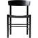 Fredericia Furniture J39 Mogensen Black lacquered Oak / Black Cord Seat Køkkenstol 78cm