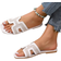 Shein Women's Plus Size Square Toe Flat Sandals, New Versatile Stylish Goddess Vibe Slip-On Slippers, Beach Summer Flip-Flops