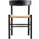 Fredericia Furniture J39 Mogensen Black Lacquered Oak/Natural Paper Cord Köksstol 77cm