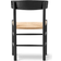 Fredericia Furniture J39 Mogensen Black Lacquered Oak/Natural Paper Cord Køkkenstol 77cm