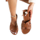Shein Women's Fashion Snake Skin Flat Sandals, Brown Summer Beach Slippers