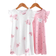 Shein Toddler Girls Cap Sleeve Ruffle Sleeve Casual Long Nightgown - Spring/Summer