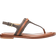 Michael Kors Mandy Signature Logo T-Strap Sandal - Brown/Luggage