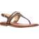 Michael Kors Mandy Signature Logo T-Strap Sandal - Brown/Luggage
