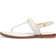 Michael Kors Mandy Signature Logo T-Strap Sandal - Natural