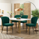 Flieks 5 Piece Green/Gold Dining Set 80x140cm 5pcs
