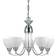 Endon Alton Satin Chrome/Matt Opal Pendant Lamp ∅ 45cm