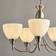 Endon Alton Satin Chrome/Matt Opal Pendant Lamp ∅ 45cm