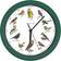 JML Bird Song Green/White Wall Clock 25cm