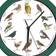 JML Bird Song Green/White Wall Clock 25cm