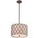 QUOIZEL Elstead Brown Lattice Pendant Lamp 40.6cm