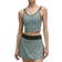 Lululemon Scoop Neck Cutout Tennis Tank Top - Gingham Stripe Rainforest Green Multi/Rainforest