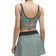 Lululemon Scoop Neck Cutout Tennis Tank Top - Gingham Stripe Rainforest Green Multi/Rainforest