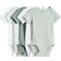 H&M Cotton Bodysuits 5-pack - Dusty Green/White (1088033015)