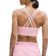 Lululemon Energy Longline Medium Support Bra - Pink Organza