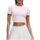 Lululemon Tight-Fit Cropped Shelf-Bra T-shirt - Pink Organza/White