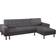 Habitat et Jardin Theo convertible Grey corner Sofa 258cm 4 Seater