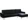 Habitat et Jardin Theo convertible Black corner Sofa 258cm 4-Sitzer