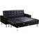 Habitat et Jardin Theo convertible Black corner Sofa 258cm 4-Sitzer