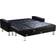 Habitat et Jardin Theo convertible Black corner Sofa 258cm 4-Sitzer