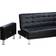 Habitat et Jardin Theo convertible Black corner Sofa 258cm 4-Sitzer