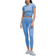 Lululemon Swiftly Tech Cropped Short-Sleeve Shirt 2.0 - Spandex Stripe Pool Party/White