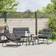 vidaXL Seating Dark Grey Metal Frame Outdoor Lounge Set