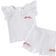 Shein Baby Girls Ruffle Collar Cap Sleeve Shirt - White