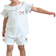 Shein Baby Girls Ruffle Collar Cap Sleeve Shirt - White