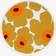 Marimekko Unikko 20 cm White Orange Grès Dinner Plate 20cm