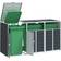 vidaXL Rangement à Roulettes Pour Poubelles Acier (Surface du bâtiment )