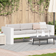 vidaXL Garden 3-Seater White Wood Medium Outdoor Sofa